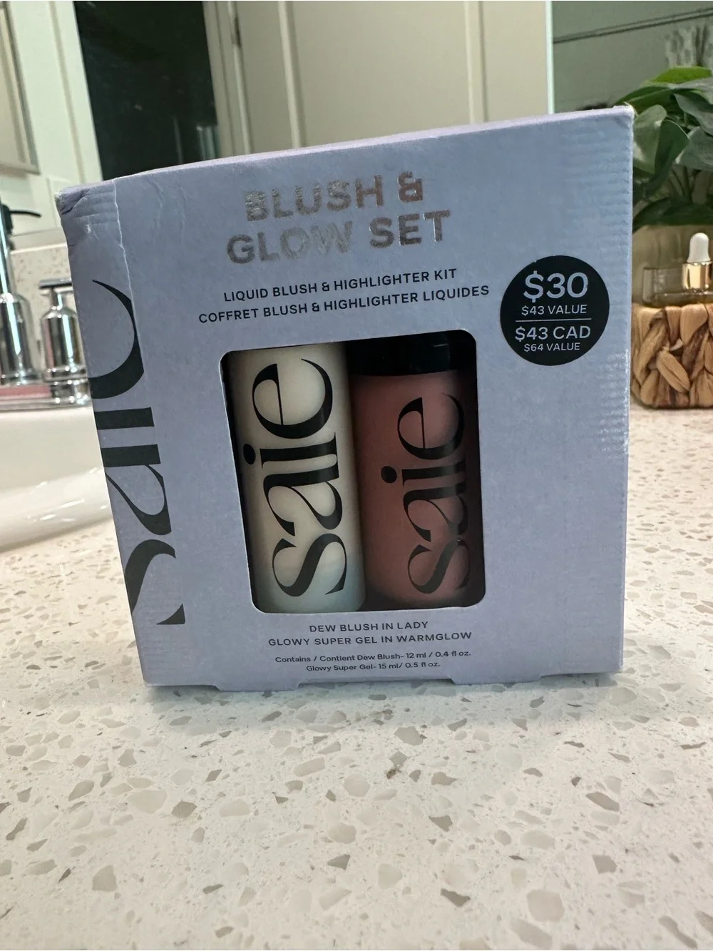 Saie Blush & Glow Kit — Warmglow Highlighter and Lady Dew Blush